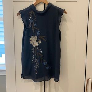 Belle vere high neck with floral detail